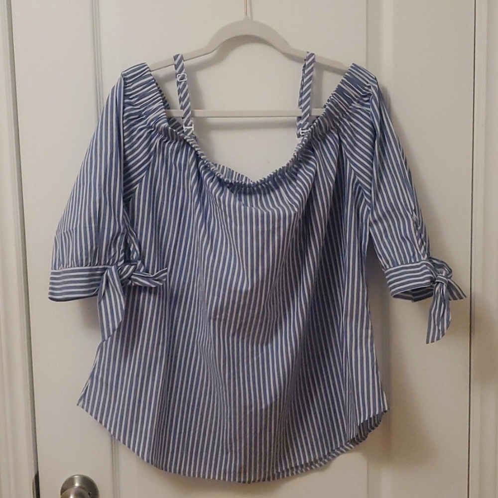 Off the shoulder blouse.